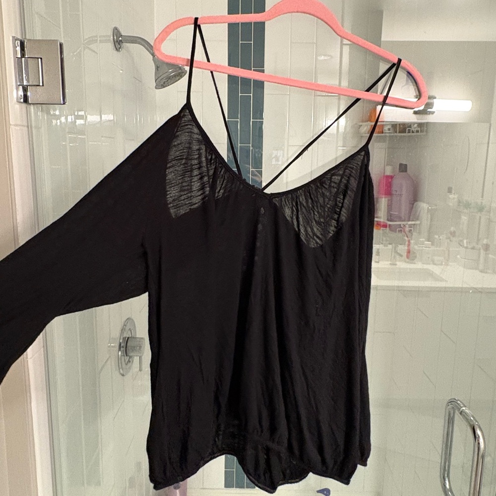 Free People Black Blouse